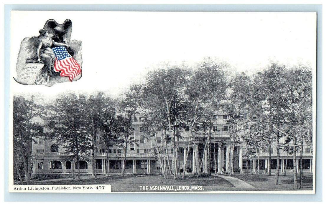 c1905 View Of The Aspinwall Lenox Massachusetts MA Undivided Back Postcard