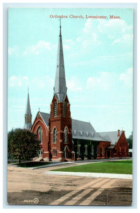c1910 Orthodox Church Leominster Massachusetts MA Unposted Postcard