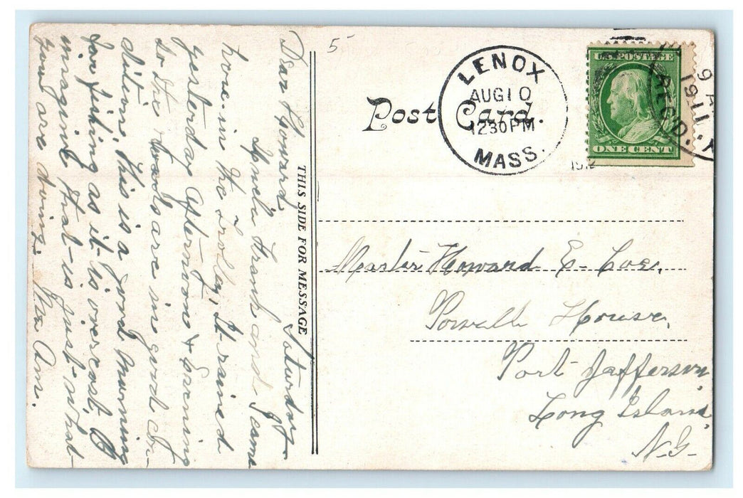 1911 The Curtis Hotel Street View Horse Carriage Lenox Massachusetts MA Postcard