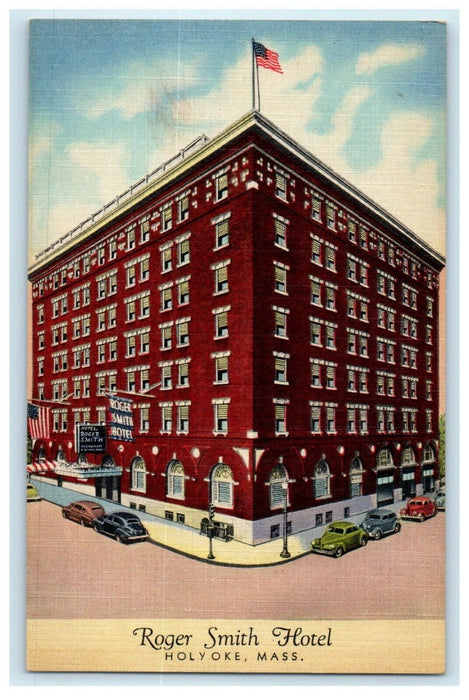 c1933 Roger Smith Hotel, Holyoke, Massachusetts MA Vintage Postcard