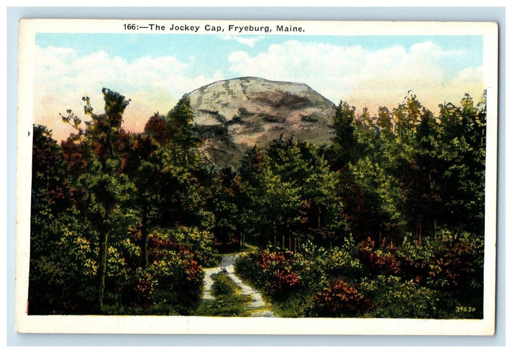 c1930's A View Of The Jockey Cap Fryeburg Maine ME Unposted Vintage Postcard