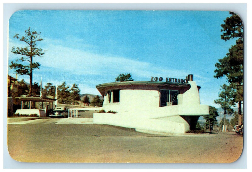 Thundergod House Cheyenne Mountain Zoo Entrance Colorado Spring CO Postcard
