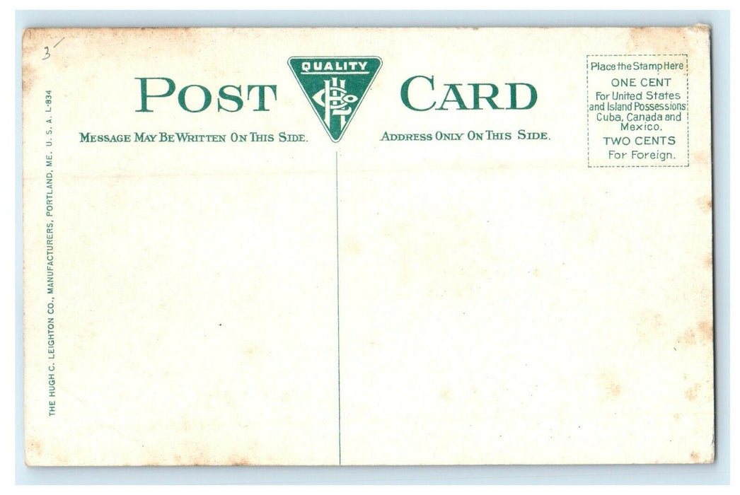 c1911 Kennilworth Castle Showing Mount Tom, Holyoke, Massachusetts MA Postcard