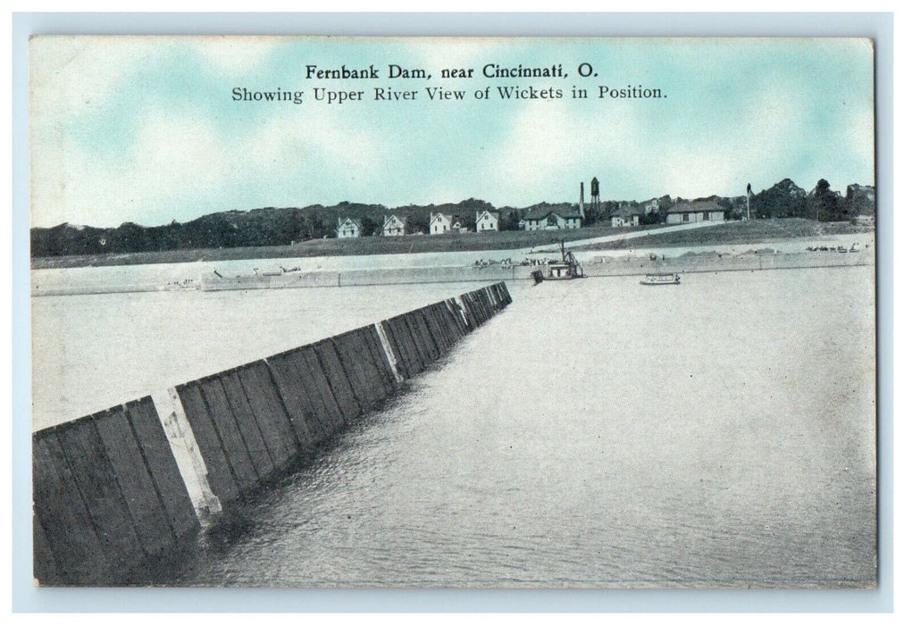 c1910 Fernbank Dam Near Cincinnati Ohio OH Unposted Antique Postcard