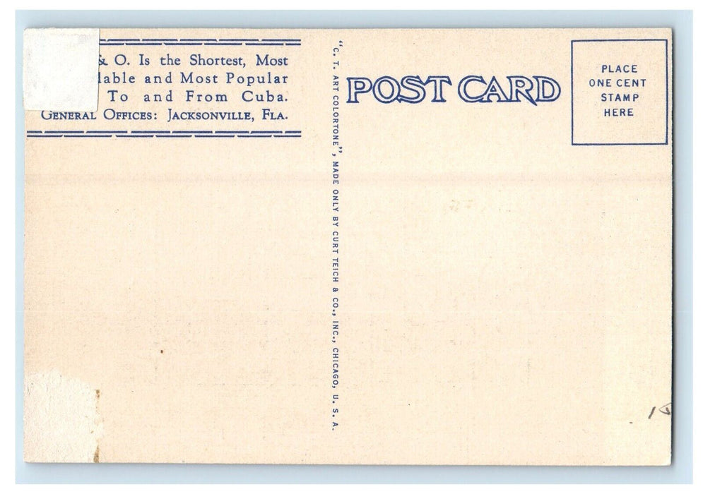 P & O Turbine Passenger Steamship Steamer Jacksonville Florida FL Postcard