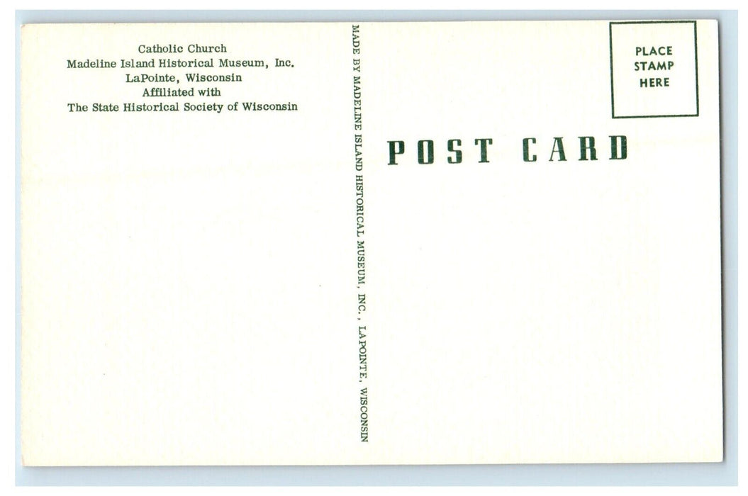 Saint Joseph Catholic Church La Pointe Wisconsin WI Unposted Vintage Postcard