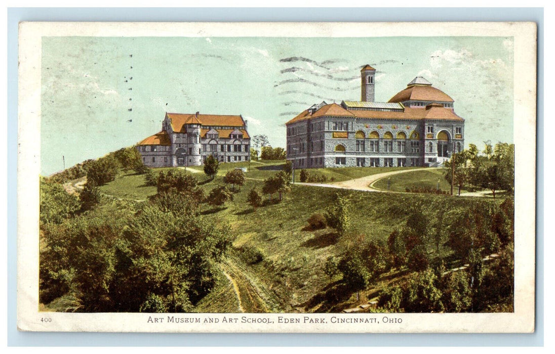 1905 Art Museum and Art School Eden Park Cincinnati Ohio OH Posted Postcard