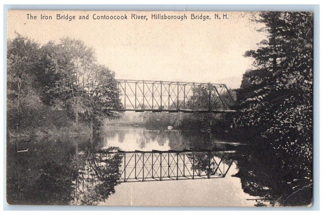 1909 Iron Bridge Contoocook River Hillsborough Bridge NH Christmas Seal Postcard