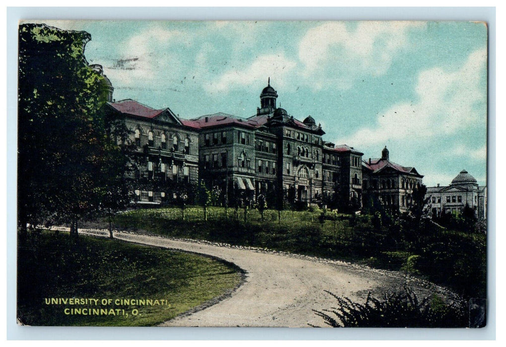 1910 University of Cincinnati, Cincinnati Ohio OH Antique Posted Postcard