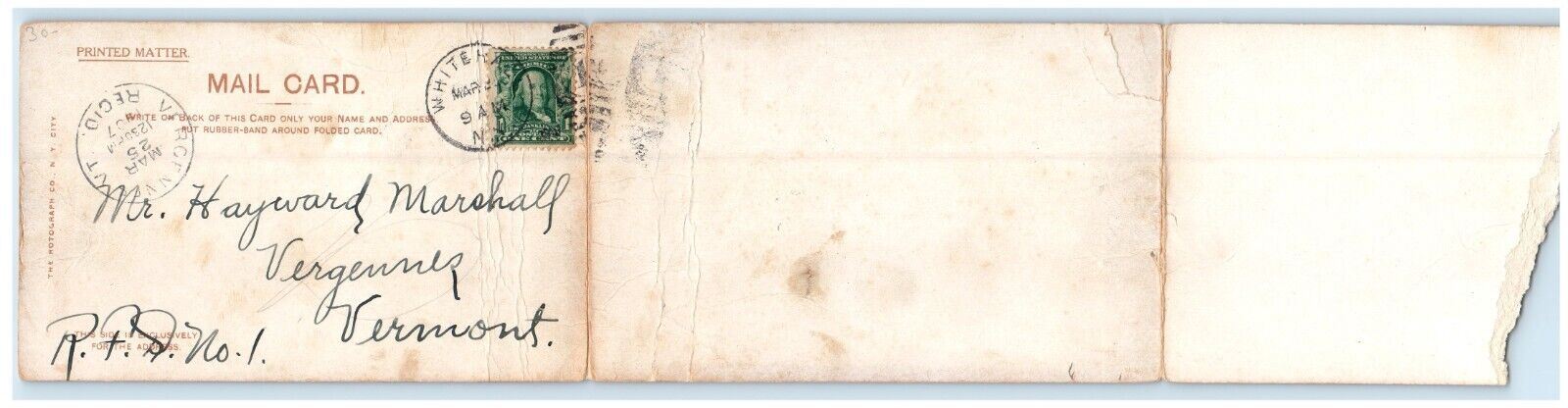 1907 Artist Signed 3-Panel Foldout Steinigans Horse Willie's Last Postcard