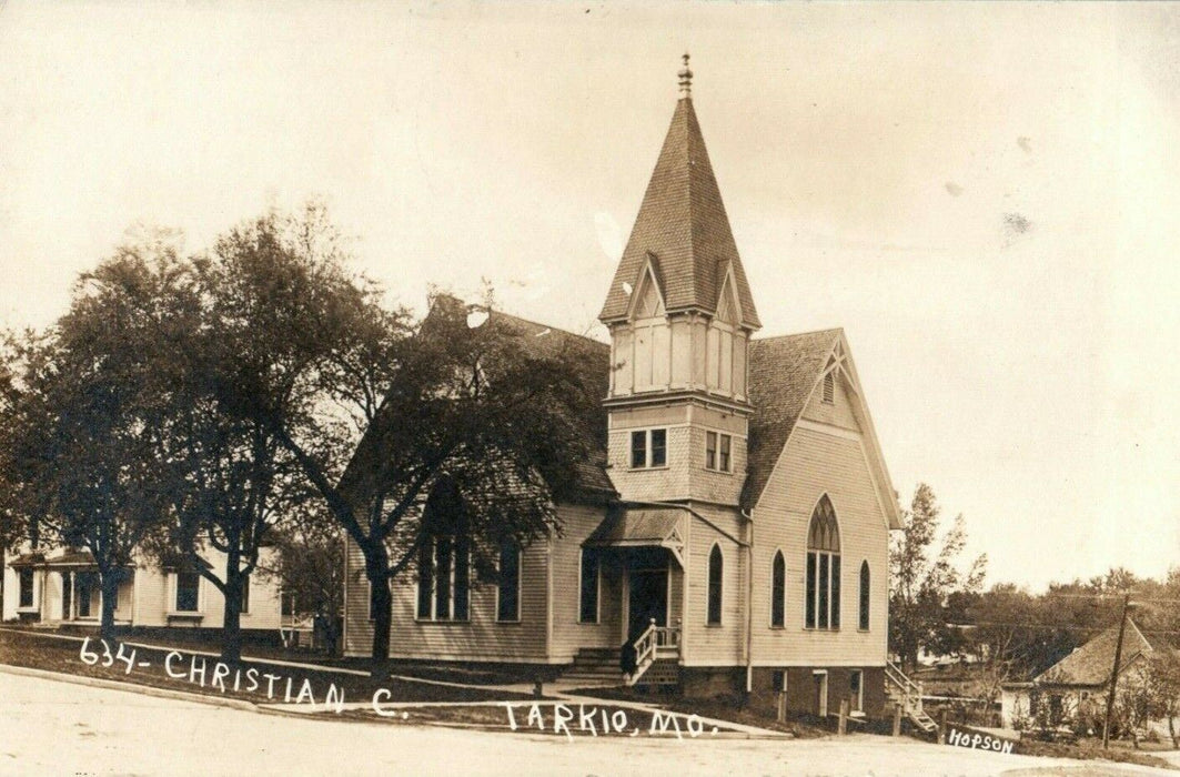 1918 Tarkio Missouri Christian Church RPPC Hopson Photo Antique Postcard