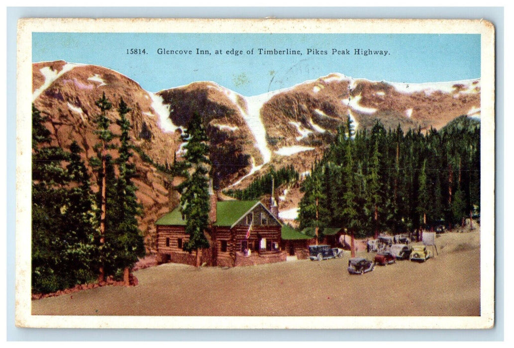 1940 Glencove Inn At Edge Of Timberline Pikes Peak Highway Colorado CO Postcard
