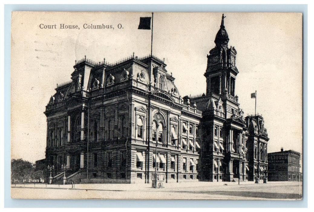 1907 Court House, Cincinnati Ohio OH Groveport OH Posted Antique Postcard