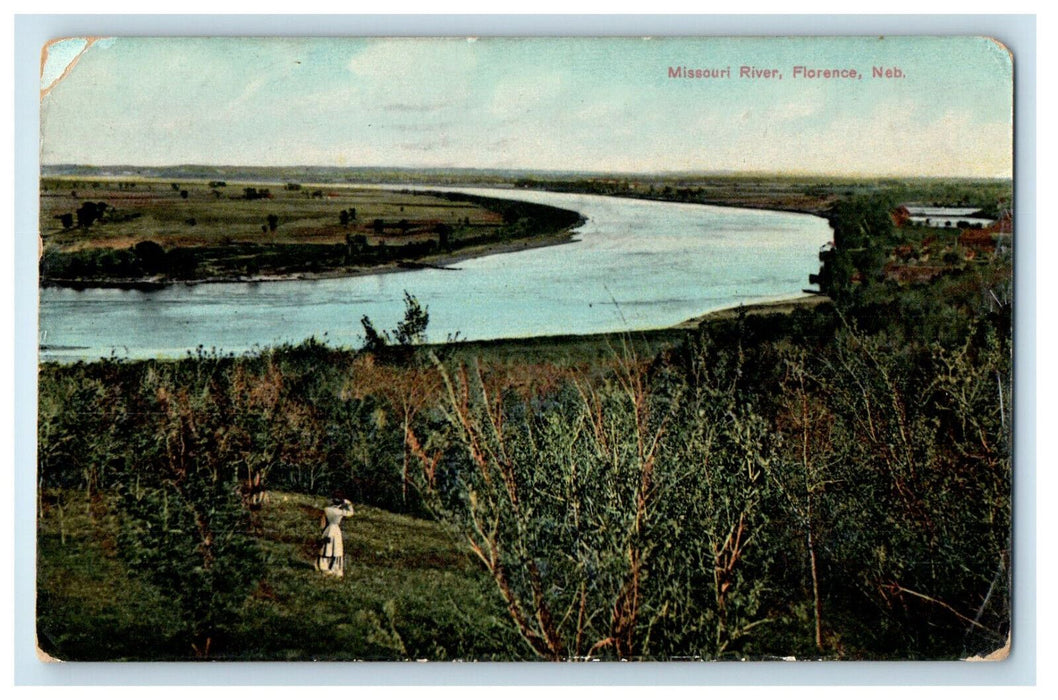 1911 Missouri River, Florence Nebraska NE Posted Antique Postcard