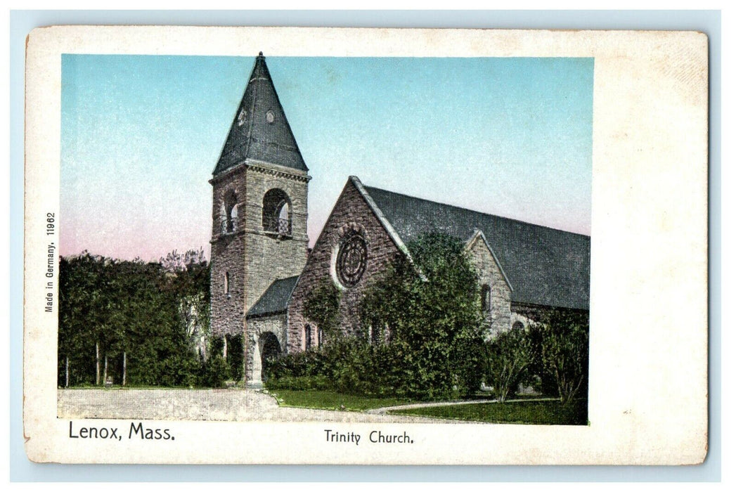 c1905 Trinity Church Lenox Massachusetts MA Antique Undivided Back Postcard