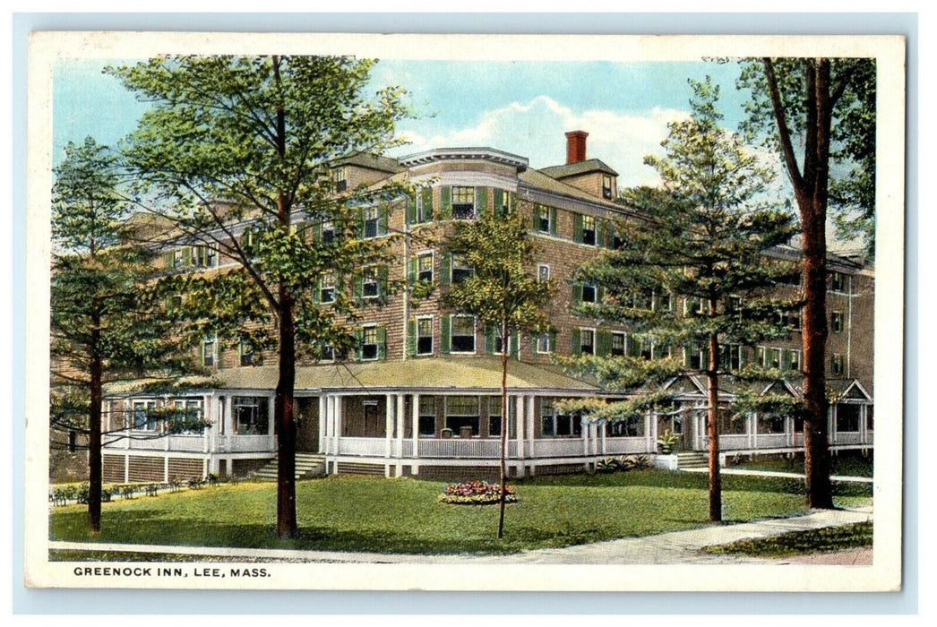 1919 The Greenock Inn Building Lee Massachusetts MA Antique Postcard