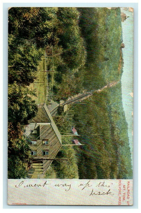 c1905 Railroad Up Mount Tom, Holyoke, Massachusetts MA Antique Postcard