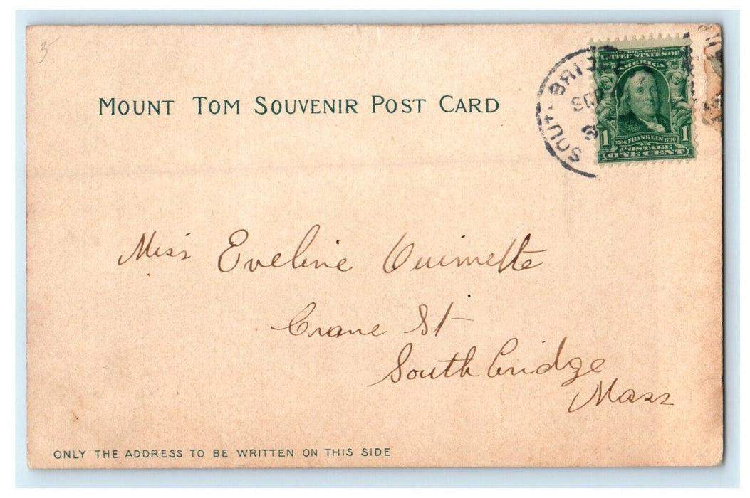 c1905 Railroad Up Mount Tom, Holyoke, Massachusetts MA Antique Postcard