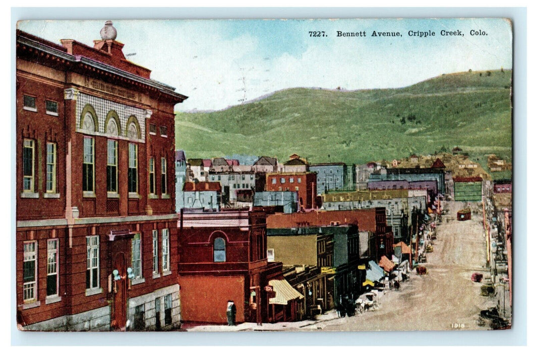1912 Bennett Ave. Cripple Creek Colorado CO Posted Antique Postcard