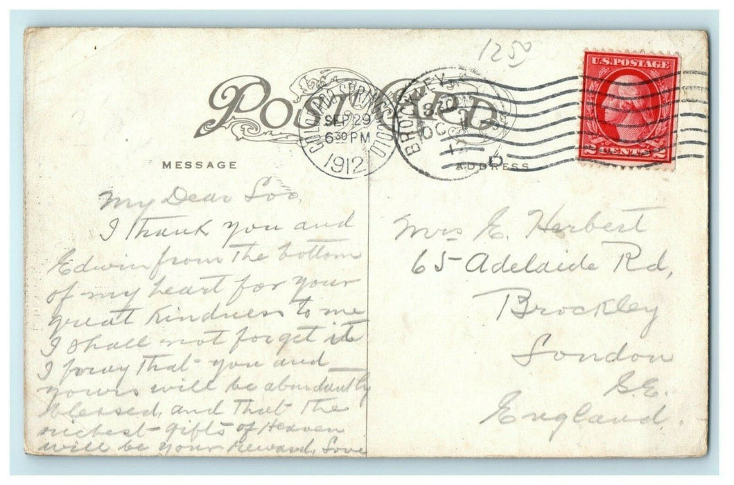 1912 Bennett Ave. Cripple Creek Colorado CO Posted Antique Postcard