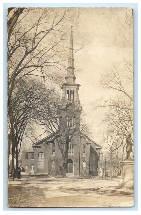 c1920's View of a Church in Newport Maine ME RPPC Photo Unposted Postcard