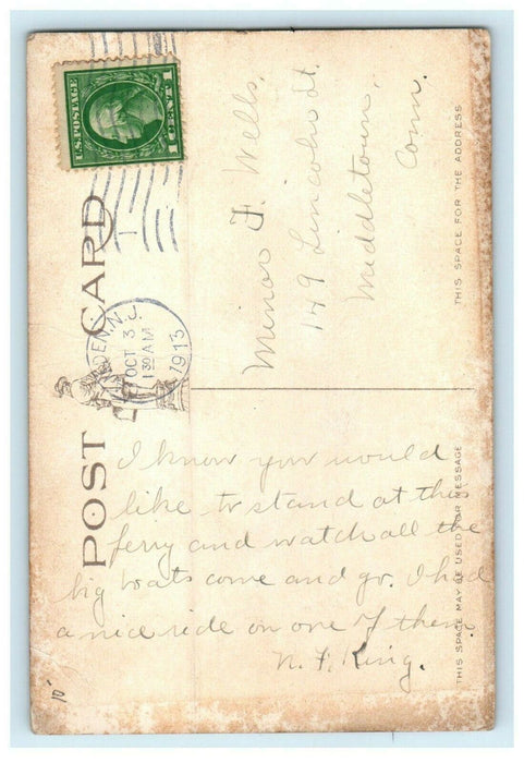 1913 Kaighn's Avenue Ferry, Camden New Jersey NJ Antique Posted Postcard