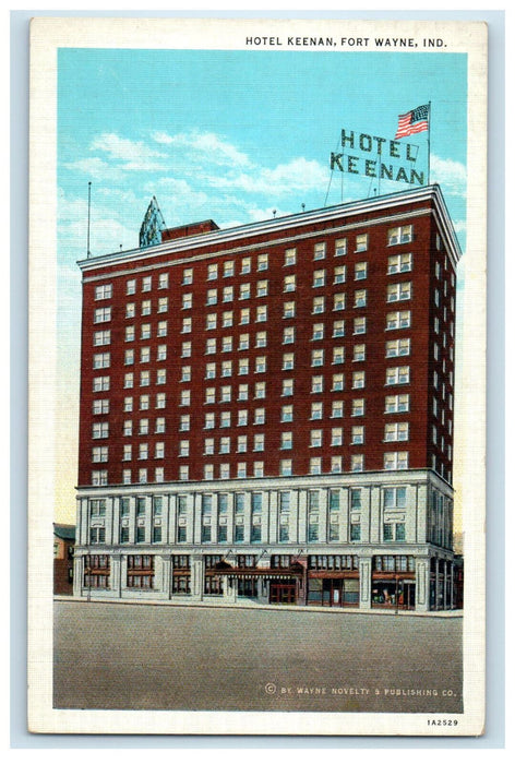 c1920 Hotel Keenan View, Fort Wayne Indiana IN Unposted Postcard