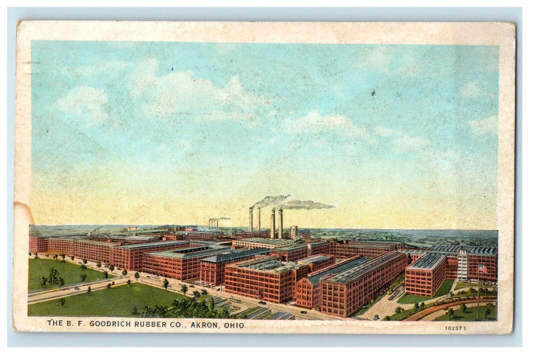 1928 The BF Goodrich Rubber Co. Akron Ohio OH Vintage Posted Postcard