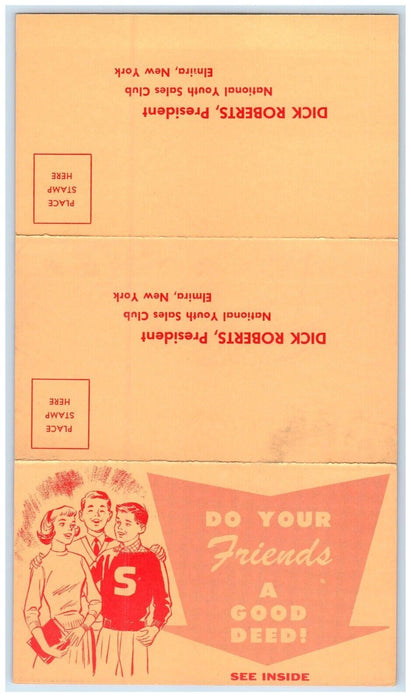 America's Most Exciting New Club Elmira NY, Advertising Fold Out Postcard