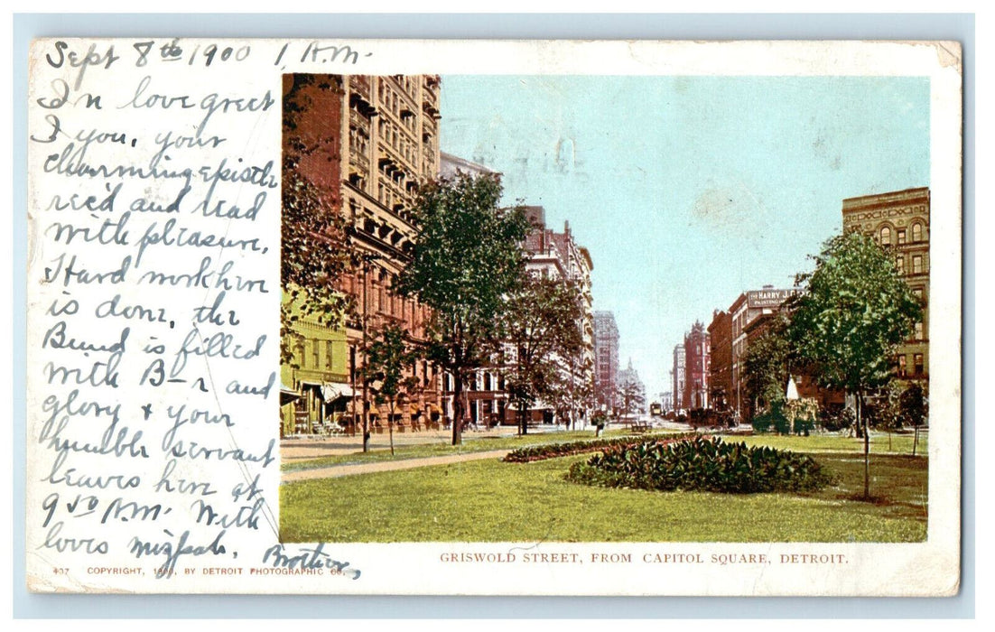 1900 Grisworld Street, Railroad Auditor Freight, Count Detroit MI PMC Postcard