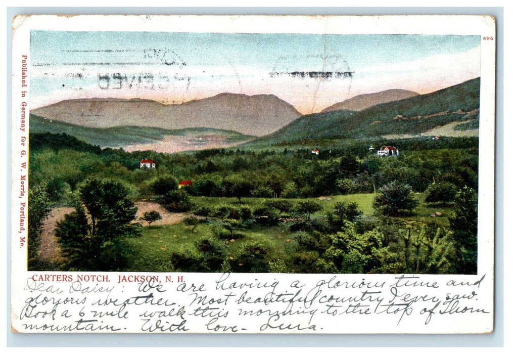 1906 Greenery Scene, Carters Notch Jackson New Hampshire NH Posted PMC Postcard