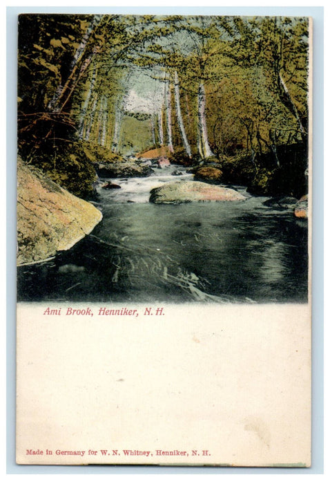c1900s Ami Brook Henniker New Hampshire NH Antique Posted PMC Postcard