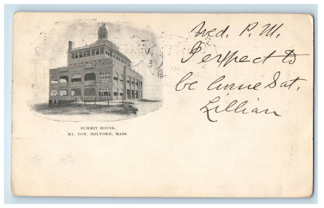 1903 Summit House, Mt Tom Holyoke, Massachusetts MA Posted PMC Postcard