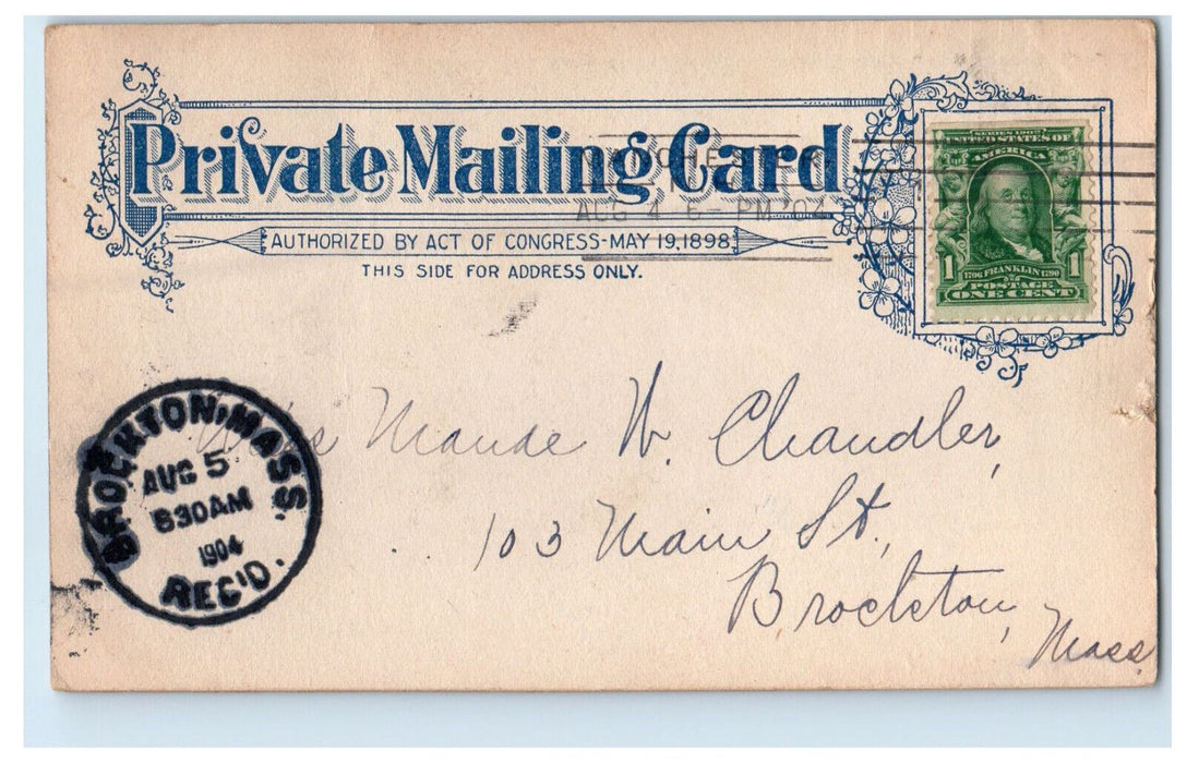 c1900s High School Manchester New Hampshire NH Novelty Card Co. PMC Postcard