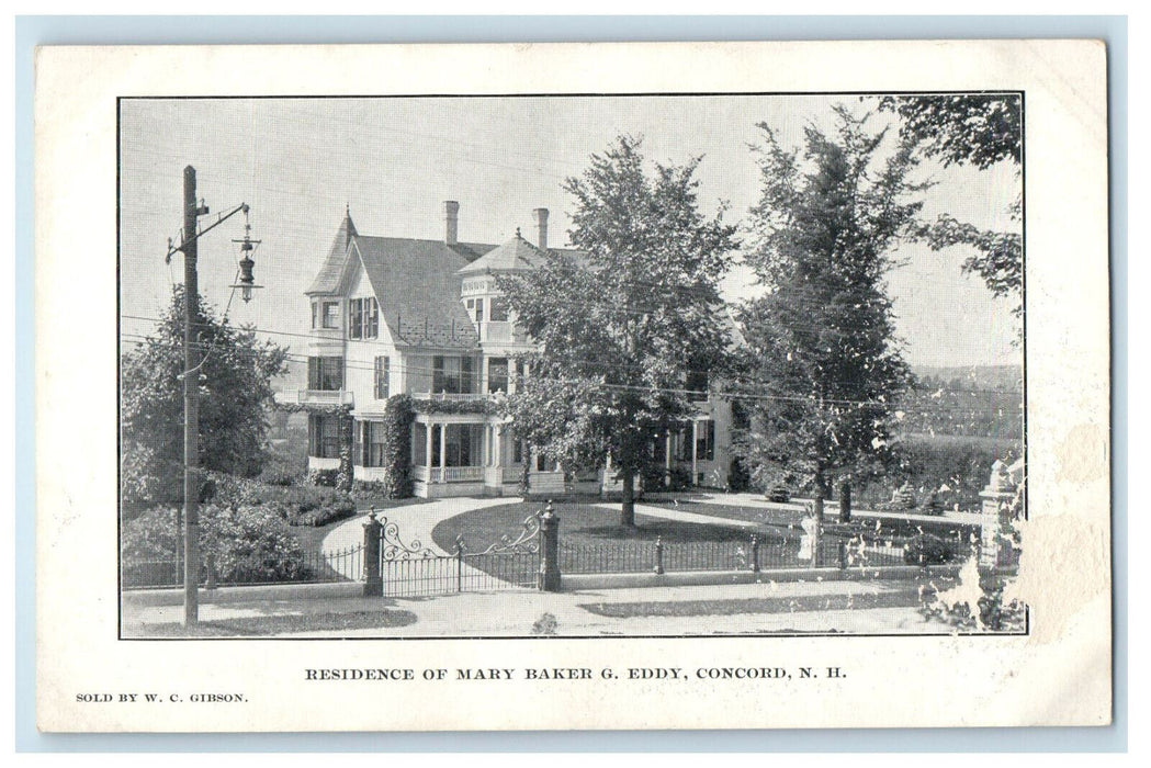 c1900s Residence of Mary Baker G Eddy Concord New Hampshire NH PMC Postcard