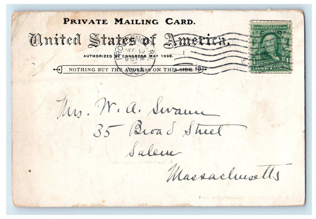 1904 S Main Street and City Hall, Fall River Massachusetts MA PMC Postcard