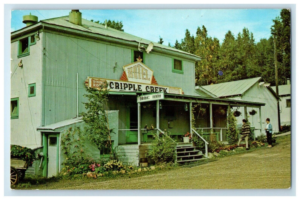 1972 Cripple Creek Rooms Mining Village At Easter Alaska AK Vintage Postcard