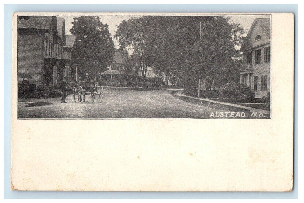 c1900s Carriage Scene, Alstead New Hampshire NH Unposted Antique PMC Postcard