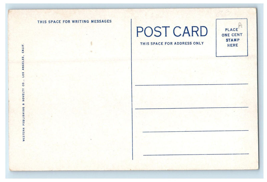 1919 Indian Elephants, Zoological Gardens of San Diego Postcard