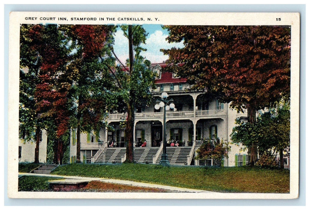 c1920s Grey Court Inn Stamford in the Catskills New York NY Posted Postcard