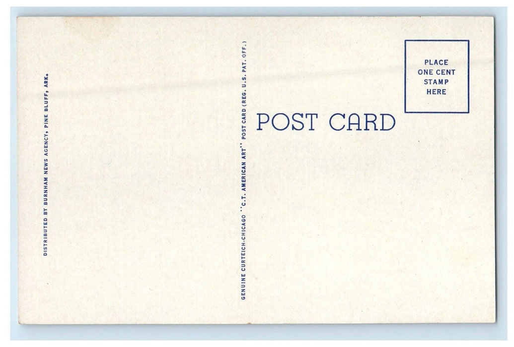 Aerial View Three High Schools Zebra Football Field Pine Bluffs AR Postcard
