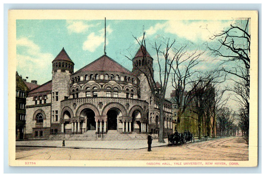 c1920s Osborn Hall, Yale University New Haven Connecticut CT Postcard