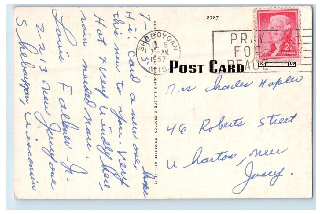 1957 High School Building Baraboo Wisconsin WI Posted Vintage Postcard
