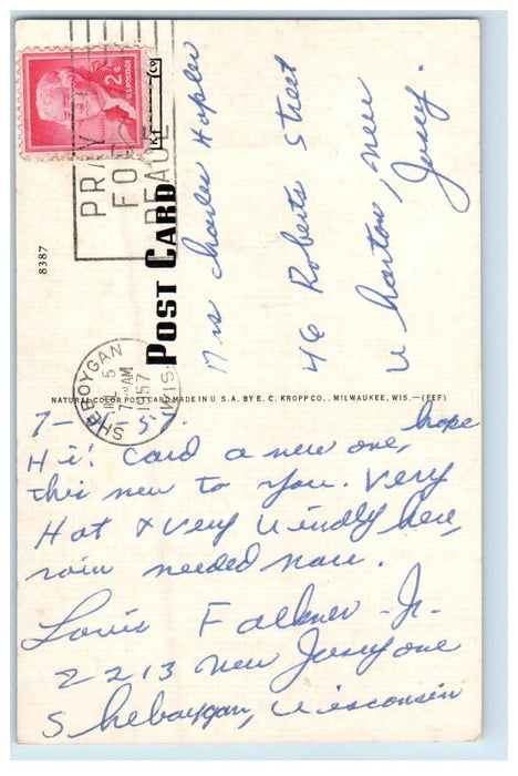 1957 High School Building Baraboo Wisconsin WI Posted Vintage Postcard