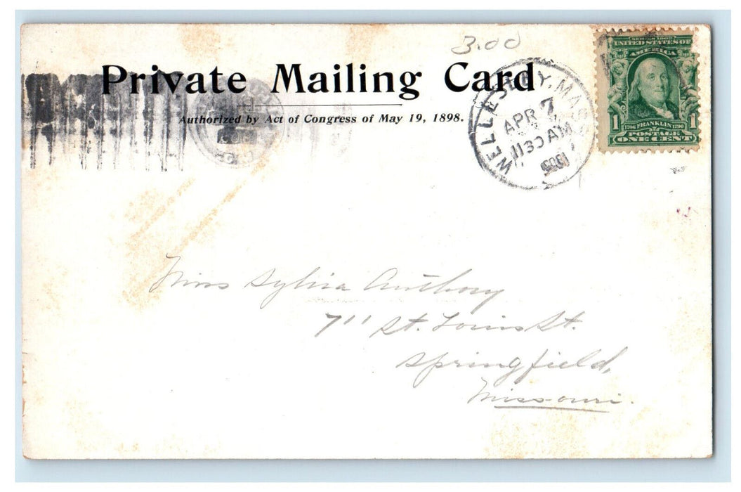 1905 Old Manse Concord Massachusetts MA PMC Posted Antique Postcard