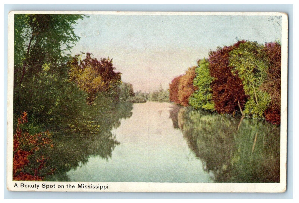 1911 A Beauty Spot On The Mississippi River MS, Prairie Du Chien WI Postcard