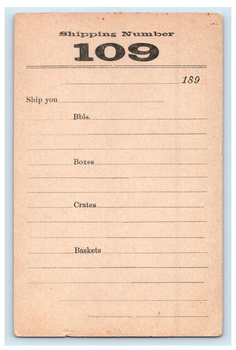 New York NY, E.W. Morris Hinton & Fay Commission Merchant Advertising Postcard