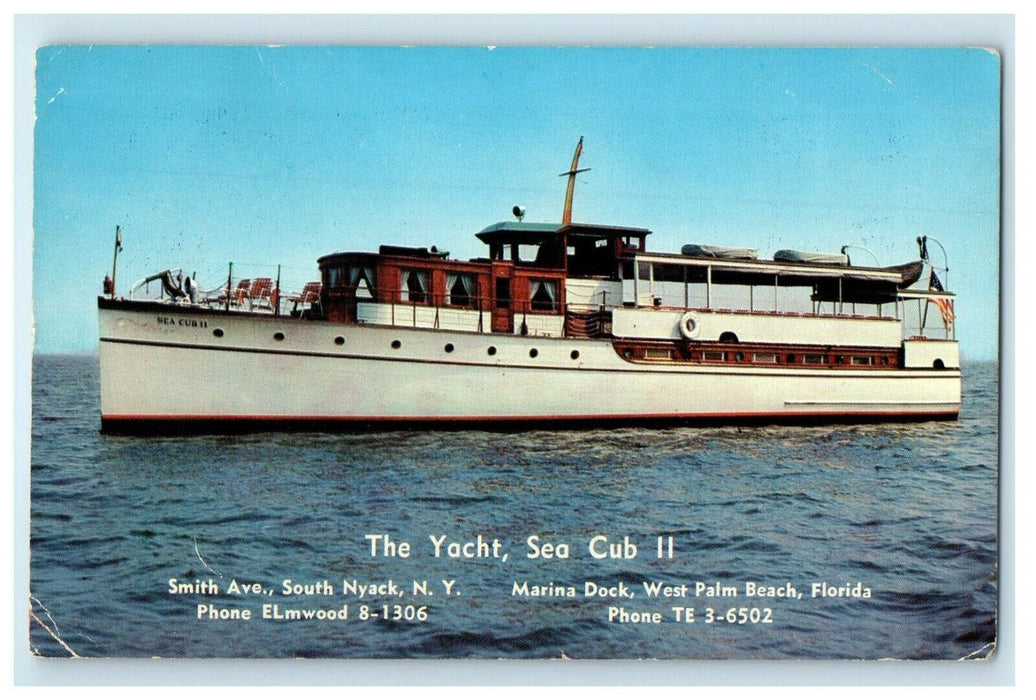 The Yacht Sea Club II Cruise West Palm Beach Florida FL Advertising Postcard