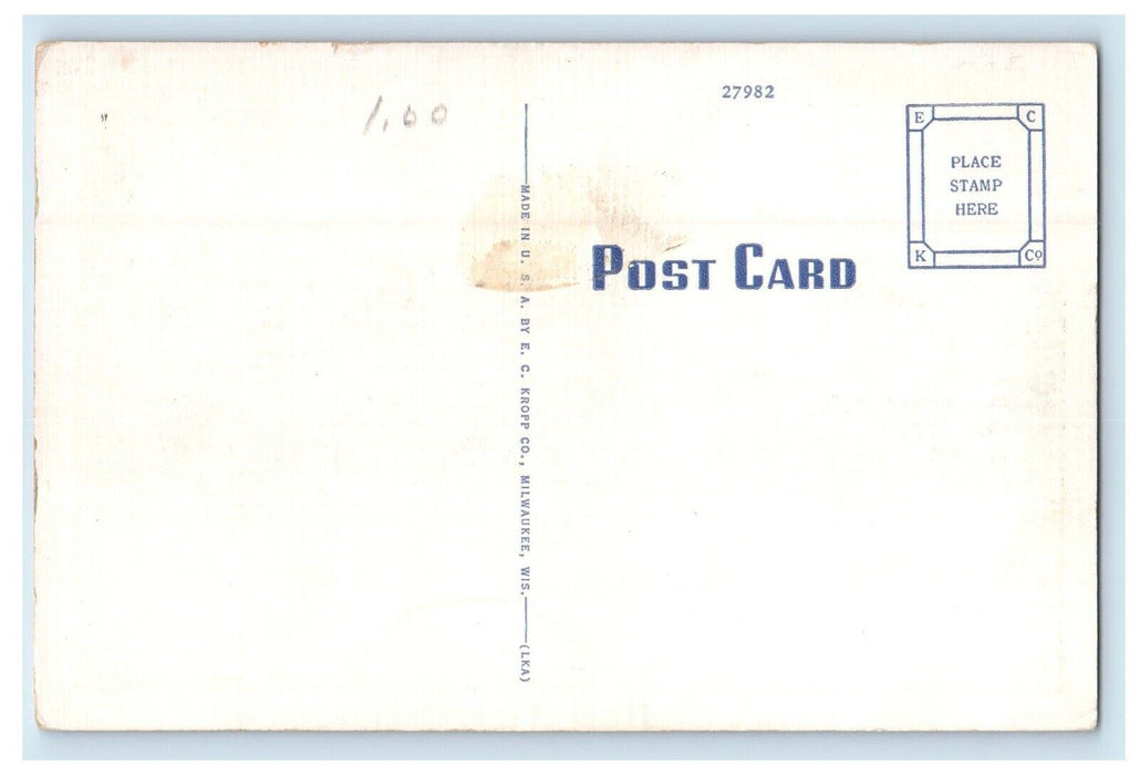 c1920's High School Building Chetek Wisconsin WI Unposted Vintage Postcard