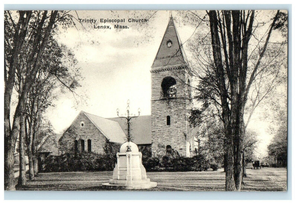 c1930's View Of Trinity Episcopal Church Lenox Massachusetts MA Vintage Postcard